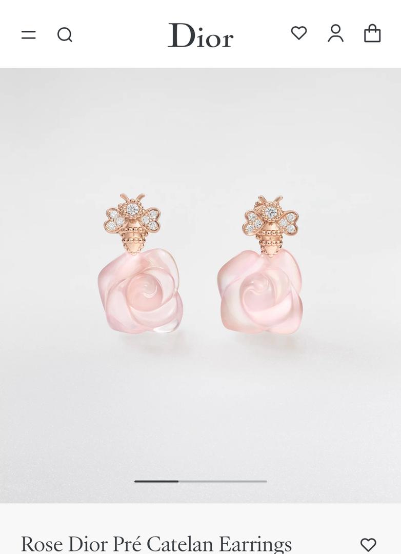 rose Dior pre catelan earrings