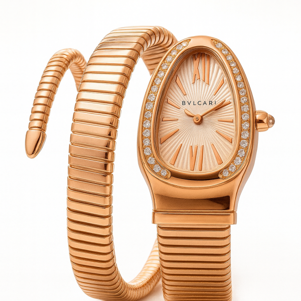 BVLGARI rose gold twist watch