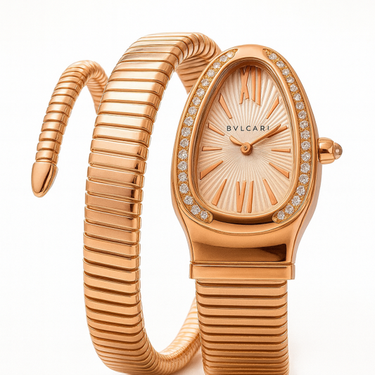 BVLGARI rose gold twist watch