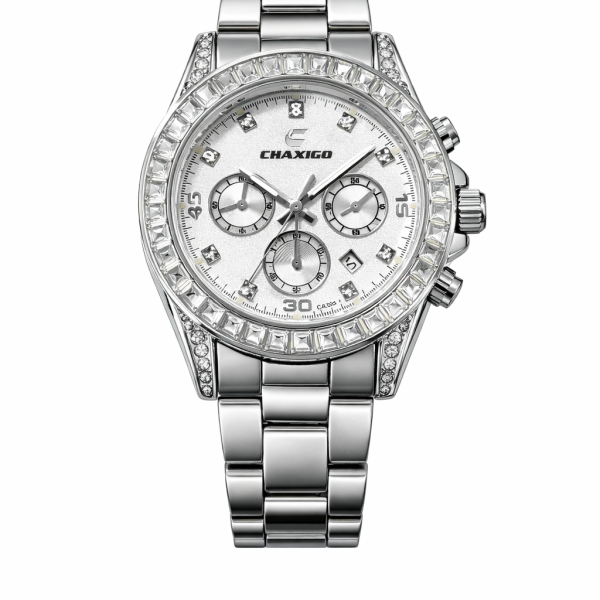 Chaxigo silver diamond cut wach