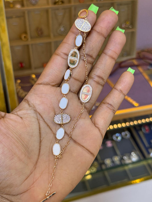 925 sterling silver non tarnish gold plated bracelet