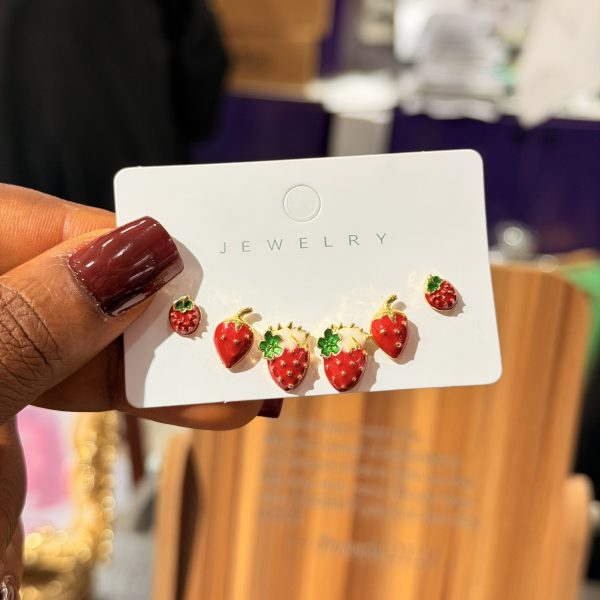 3-in-1 Cherry earrings