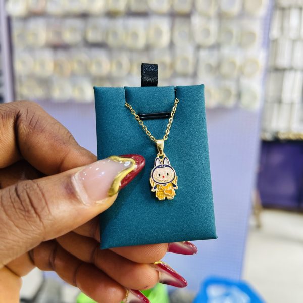 Dainty labubu necklace