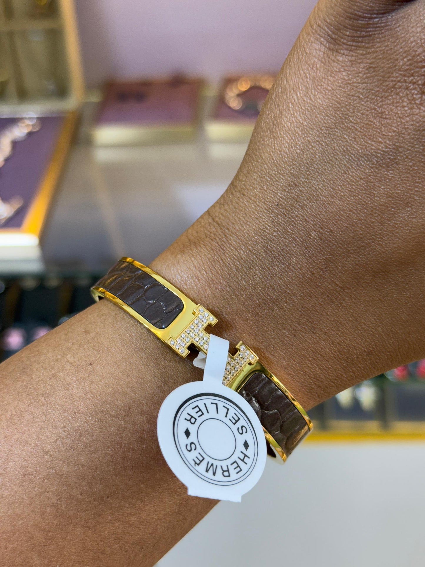 Hermes luxury bangle 18K gold plated