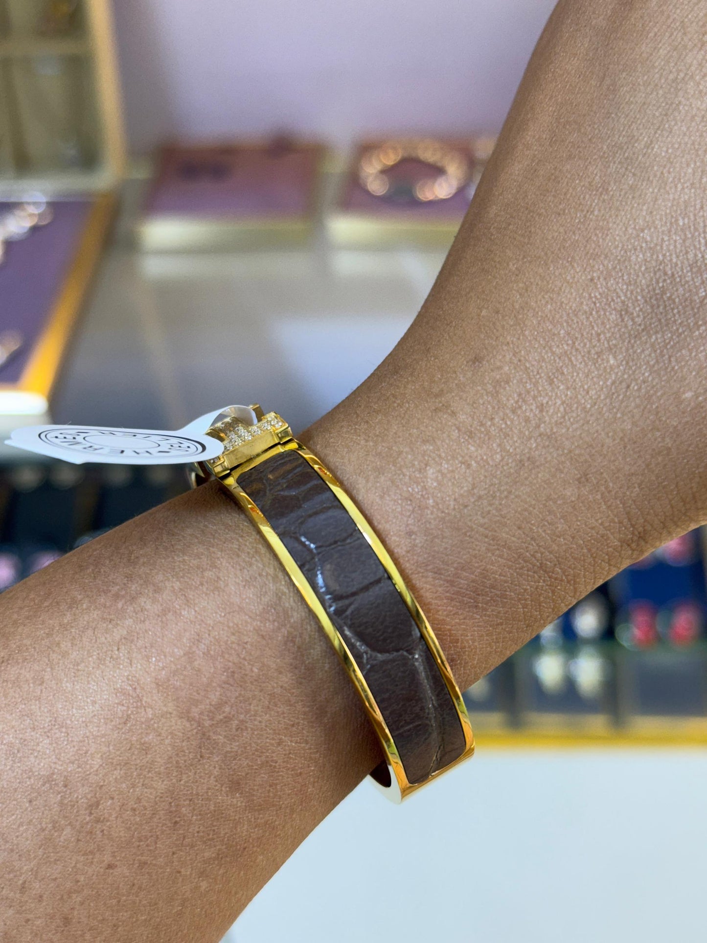 Hermes luxury bangle 18K gold plated