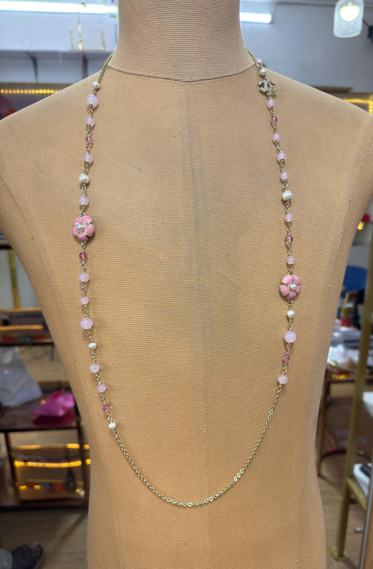 Flower Design Long Necklace
