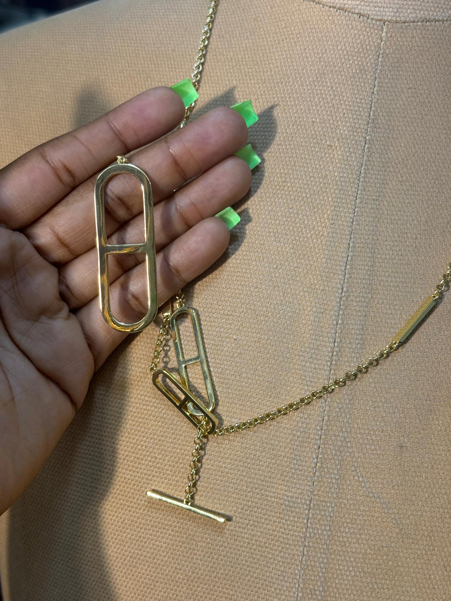 Hermes sterling silver Ever Chaine D'Ancre Long Necklace