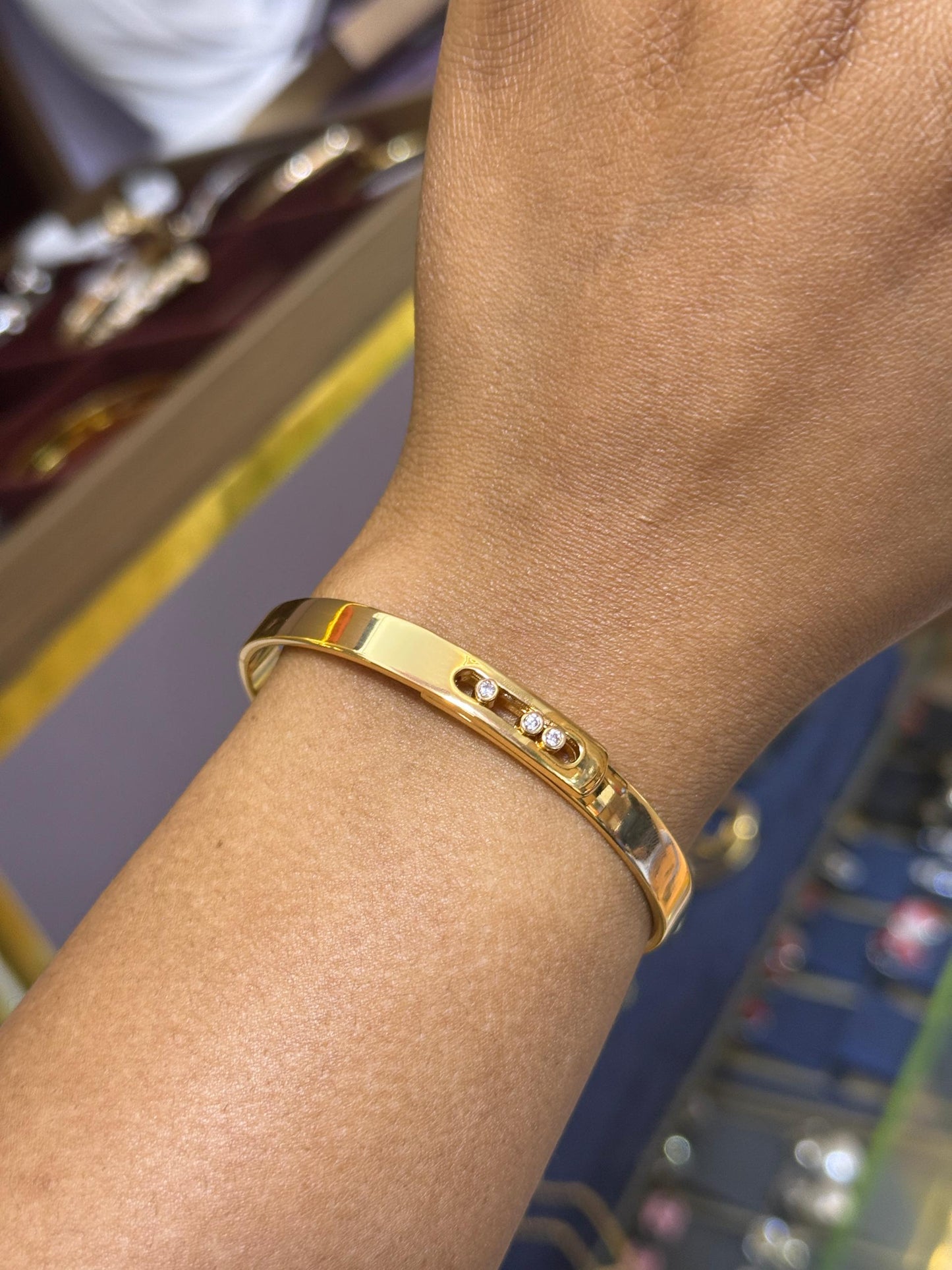 18k gold plated stainless steel bracelet